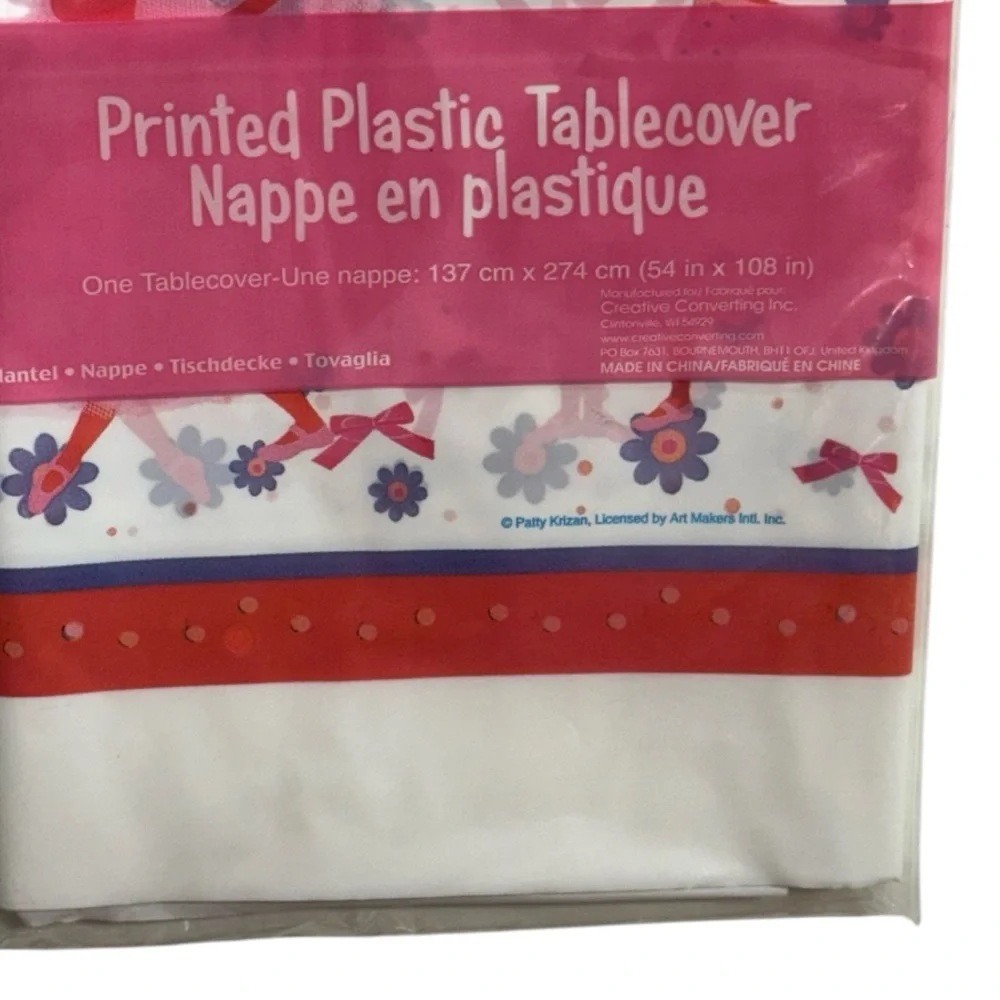 Creative Converting ballet / ballerina themed plastic table cover new in package